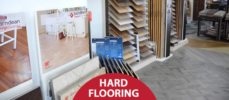 Hard flooring display at Christians Carpets, Leeds